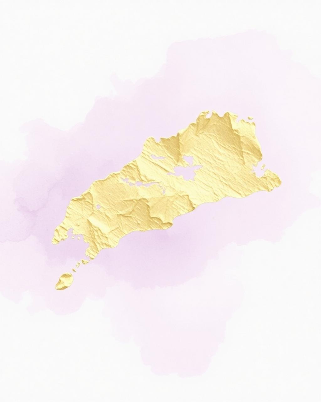 Gold and lavender abstract